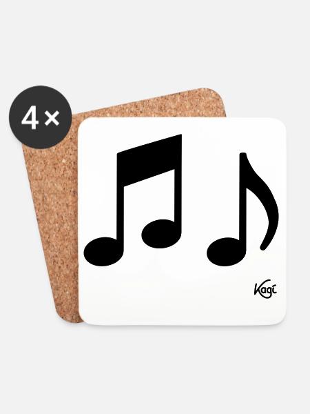 3 Noten - Untersetzer (4er-Set) - Weiß