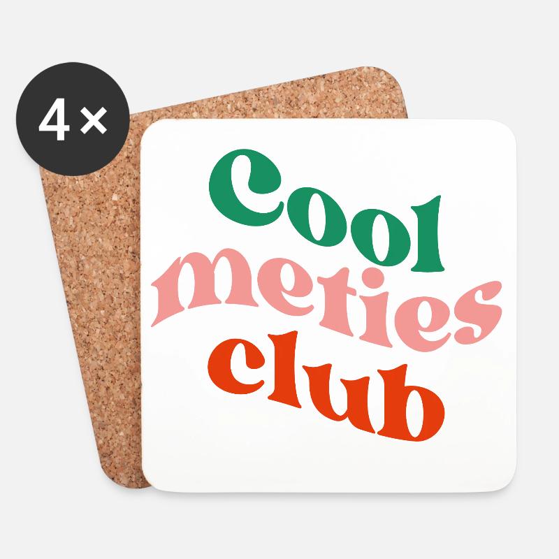 Cool Meties Club - Untersetzer (4er-Set) - Weiß