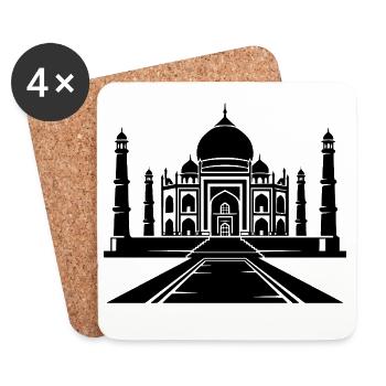 Taj Mahal - Untersetzer (4er-Set) - Weiß - Vorne