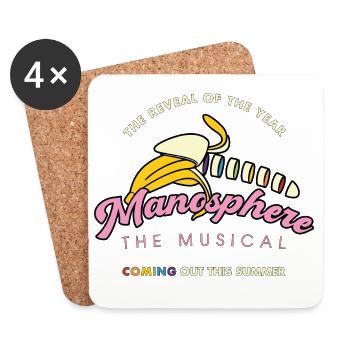Manosphere The Musical - Coasters (set of 4) - white - Front