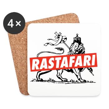 Lion of Judah - Rastafari - Untersetzer (4er-Set) - Weiß - Vorne