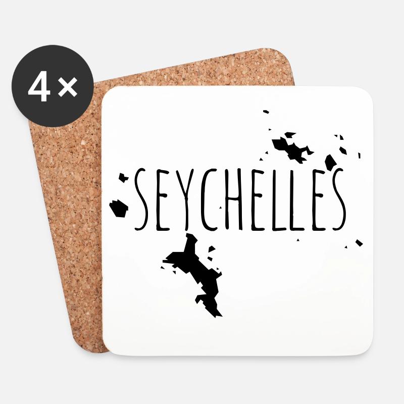 Seychelles - Untersetzer (4er-Set) - Weiß