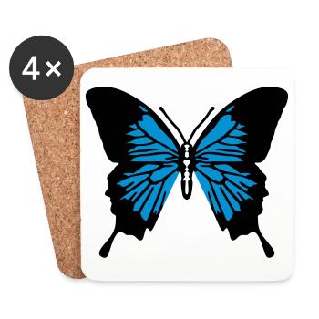 Butterfly - Coasters (set of 4) - white - Front