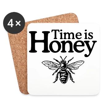 Time is Honey - Untersetzer (4er-Set) - Weiß - Vorne