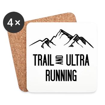 Trail Running et Ultra Running - Dessous de verre (lot de 4) - blanc - Devant
