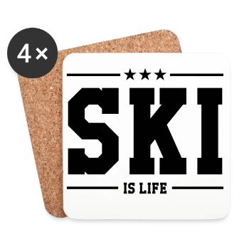 Ski is life - Coasters (set of 4) - white - Front