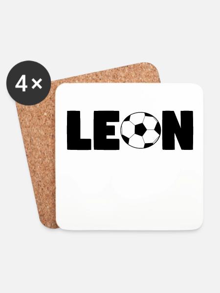 Leon Name Junge Geschenk - Untersetzer (4er-Set) - Weiß