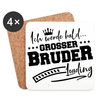 grosser bruder loading - Untersetzer (4er-Set) - Weiß - Vorne
