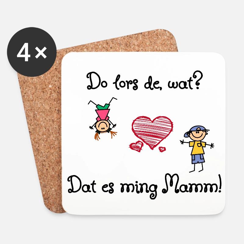 Do lors de, wat? - Kölscher Spruch - Untersetzer (4er-Set) - Weiß