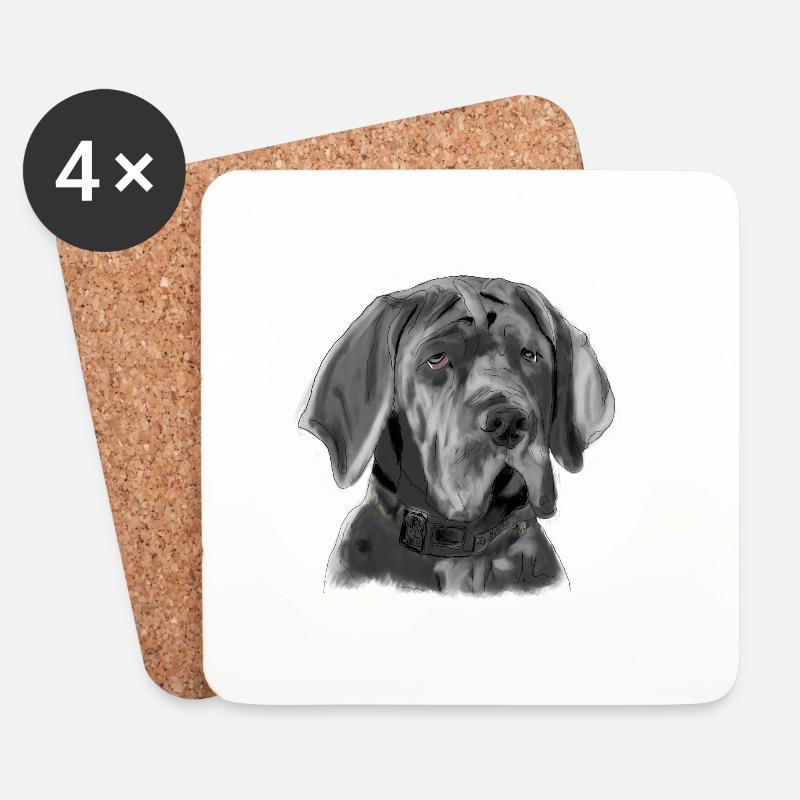Mastiff - Coasters (set of 4) - white