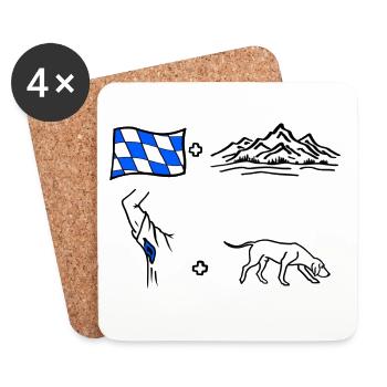 Bilderrätsel BGS - Untersetzer (4er-Set) - Weiß - Vorne