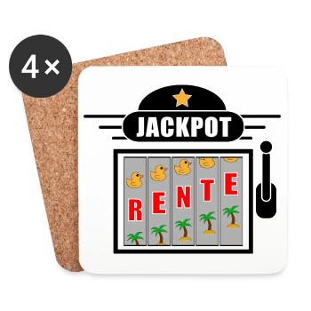 Rente Casino - Untersetzer (4er-Set) - Weiß - Vorne