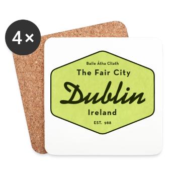 Dublin The Fair City Schild - Untersetzer (4er-Set) - Weiß - Vorne