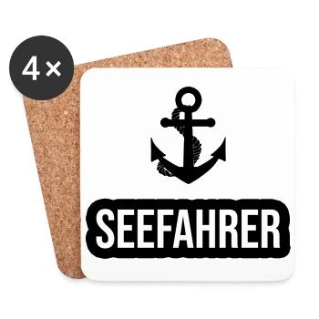 Seefahrer Anker Kapitän Bootsbesitzer bootfahren - Untersetzer (4er-Set) - Weiß - Vorne