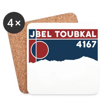 Jbel Toubkal Escalade Trekking Maroc - Dessous de verre (lot de 4) - blanc - Devant