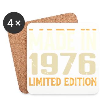 Cadeau Anniversaire 1976 Génial Depuis 1976 Retro - Dessous de verre (lot de 4) - blanc - Devant