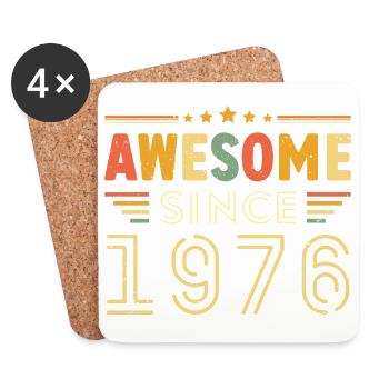 Vintage Legend 1976 Gift from 1976 - Born in 1976 - Coasters (set of 4) - white - Front