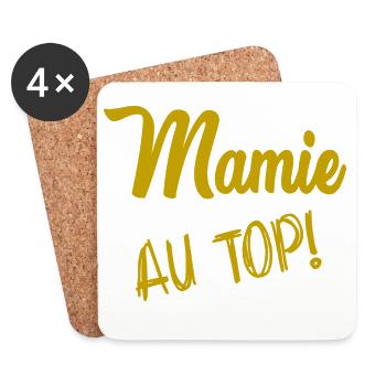 MAMIE - Dessous de verre (lot de 4) - blanc - Devant