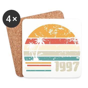 1997 Birthday Gift - Made in 1997 Retro 1997 - Coasters (set of 4) - white - Front
