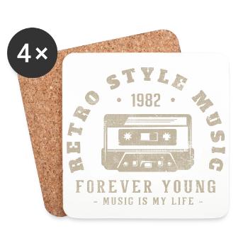 Retro 1982 Birthday Gift 1982 Vintage 1982 - Coasters (set of 4) - white - Front
