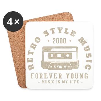 Retro 2000 Birthday Gift 2000 Vintage 2000 - Coasters (set of 4) - white - Front