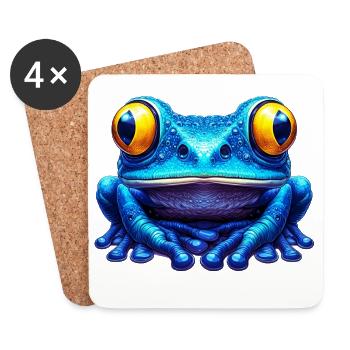 Grenouille - Dessous de verre (lot de 4) - blanc - Devant