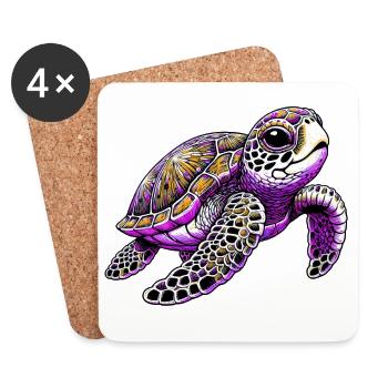 Turtle - Coasters (set of 4) - white - Front