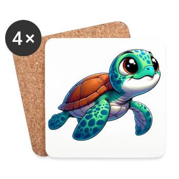 Turtle - Coasters (set of 4) - white - Front