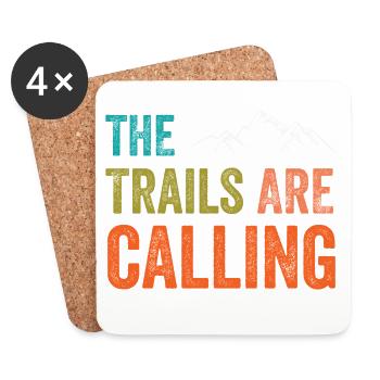 The Trails Are Calling - Coasters (set of 4) - white - Front