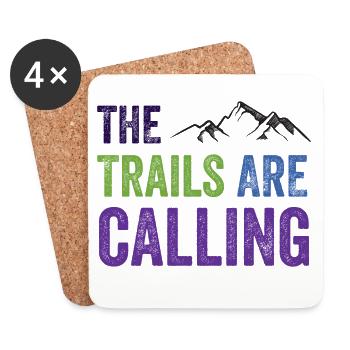 The Trails Are Calling - Coasters (set of 4) - white - Front