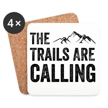 The Trails Are Calling - Coasters (set of 4) - white - Front