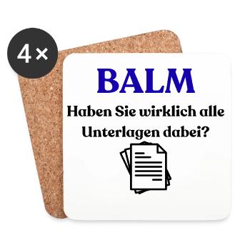 BALM Federal Office for Logistics and Mobility - Coasters (set of 4) - white - Front