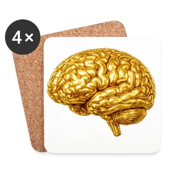 Conception du Cerveau d’Or - Dessous de verre (lot de 4) - blanc - Devant