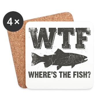 Angler Humor Shirt for Fisherman - Coasters (set of 4) - white - Front