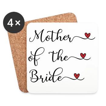 Mother of the Bride - Coasters (set of 4) - white - Front