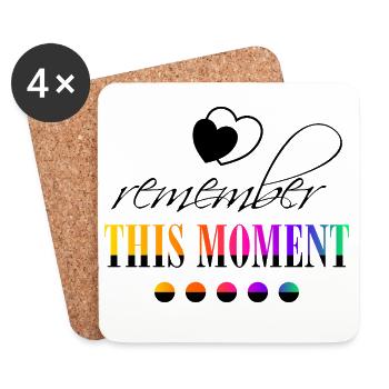 Remember_this_moment - Dessous de verre (lot de 4) - blanc - Devant