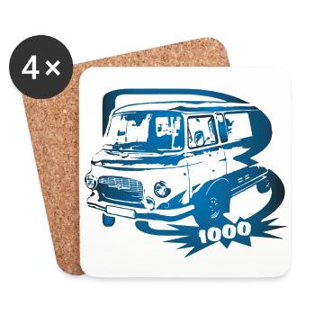 Barkas B1000 Transporter - Untersetzer (4er-Set) - Weiß - Vorne