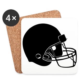 football helm - Coasters (set of 4) - white - Front