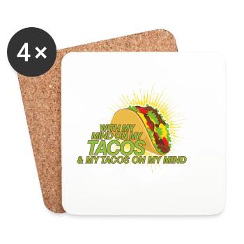 Tacos Tacos Tacos - Untersetzer (4er-Set) - Weiß - Vorne