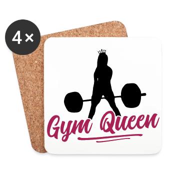 fitness girl gym queen - Coasters (set of 4) - white - Front