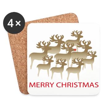 Christmas Reindeer - Coasters (set of 4) - white - Front