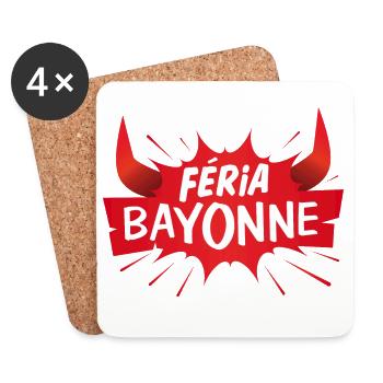 Féria de Bayonne ! Festayre - Dessous de verre (lot de 4) - blanc - Devant
