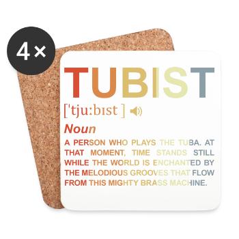 Tubist Definition - Coasters (set of 4) - white - Front