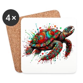 Turtle - Coasters (set of 4) - white - Front