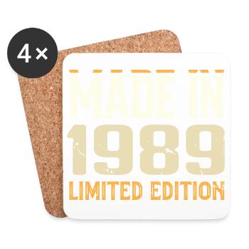 Cadeau Anniversaire 1989 Génial Depuis 1989 Retro - Dessous de verre (lot de 4) - blanc - Devant