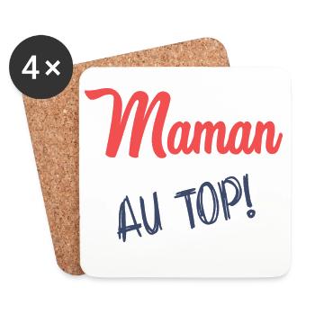 MAMA. MUTTERTAG. SCHÖNEN MUTTERTAG - Untersetzer (4er-Set) - Weiß - Vorne