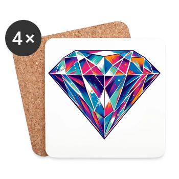 Diamond - Coasters (set of 4) - white - Front