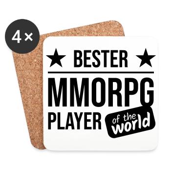 Bester MMORPG Player Of The World - Untersetzer (4er-Set) - Weiß - Vorne