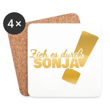First name Sonja - Coasters (set of 4) - white - Front