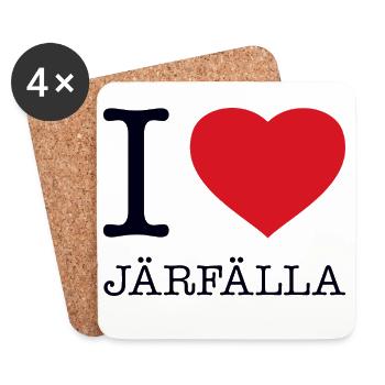J’adore Järfälla - Dessous de verre (lot de 4) - blanc - Devant